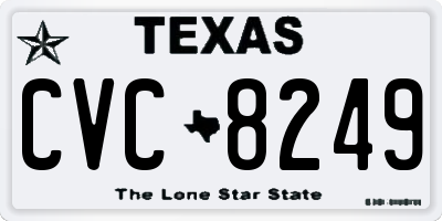 TX license plate CVC8249