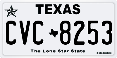 TX license plate CVC8253