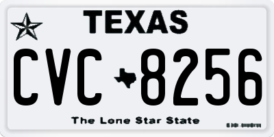 TX license plate CVC8256