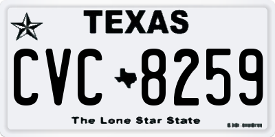 TX license plate CVC8259