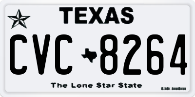 TX license plate CVC8264