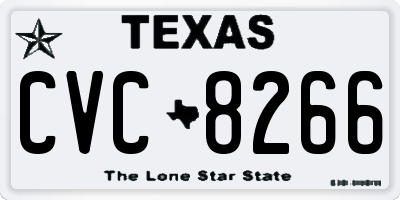 TX license plate CVC8266