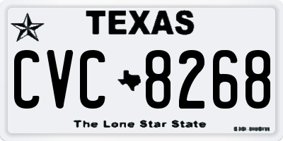 TX license plate CVC8268