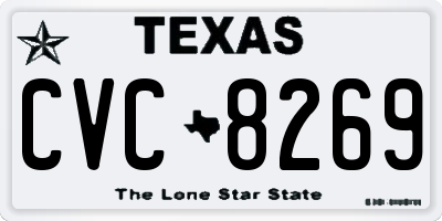 TX license plate CVC8269