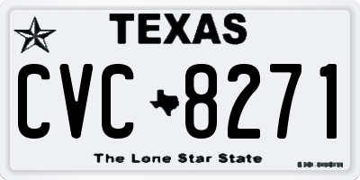 TX license plate CVC8271