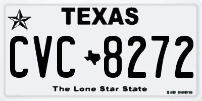 TX license plate CVC8272