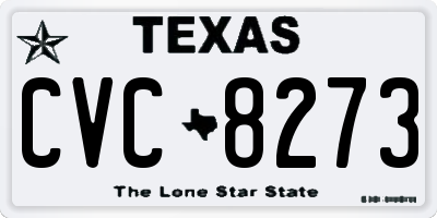 TX license plate CVC8273