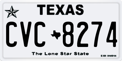 TX license plate CVC8274