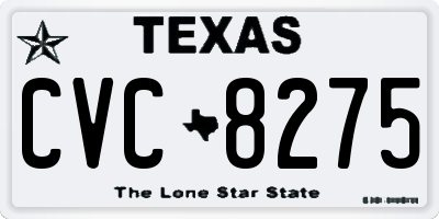 TX license plate CVC8275
