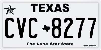 TX license plate CVC8277