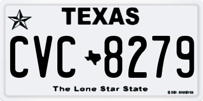 TX license plate CVC8279