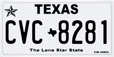 TX license plate CVC8281