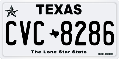 TX license plate CVC8286