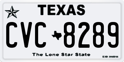 TX license plate CVC8289