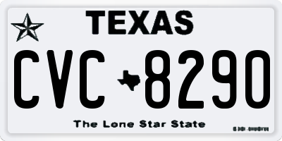 TX license plate CVC8290