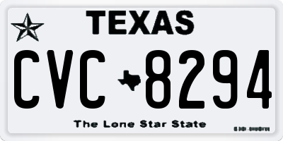 TX license plate CVC8294