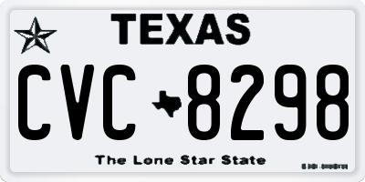 TX license plate CVC8298