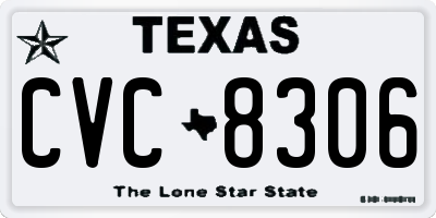TX license plate CVC8306