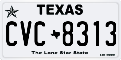 TX license plate CVC8313