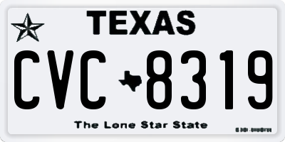 TX license plate CVC8319