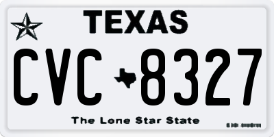 TX license plate CVC8327