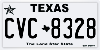 TX license plate CVC8328