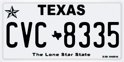 TX license plate CVC8335