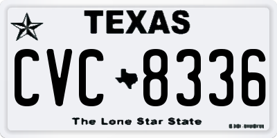 TX license plate CVC8336