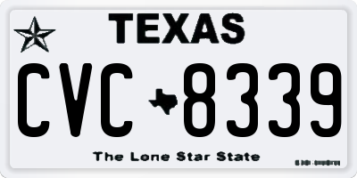 TX license plate CVC8339