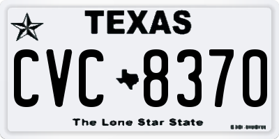 TX license plate CVC8370