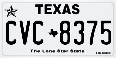TX license plate CVC8375
