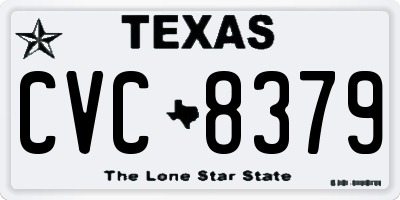 TX license plate CVC8379