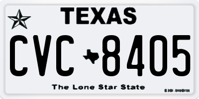 TX license plate CVC8405
