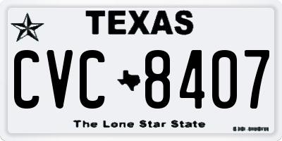TX license plate CVC8407