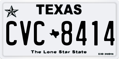 TX license plate CVC8414