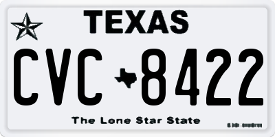 TX license plate CVC8422