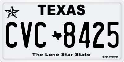 TX license plate CVC8425
