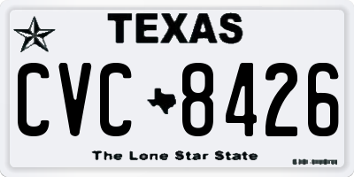 TX license plate CVC8426