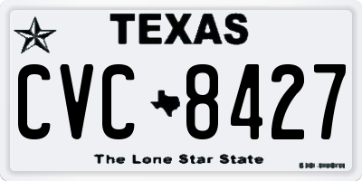 TX license plate CVC8427
