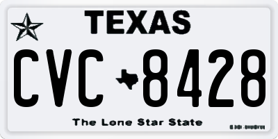 TX license plate CVC8428