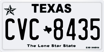 TX license plate CVC8435