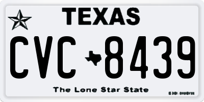 TX license plate CVC8439