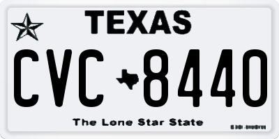 TX license plate CVC8440