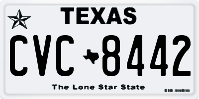 TX license plate CVC8442