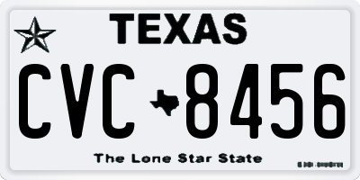 TX license plate CVC8456
