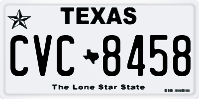 TX license plate CVC8458
