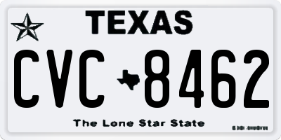 TX license plate CVC8462