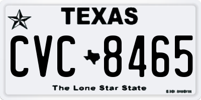TX license plate CVC8465