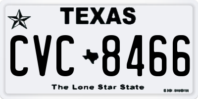 TX license plate CVC8466
