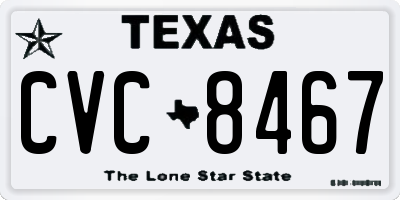 TX license plate CVC8467